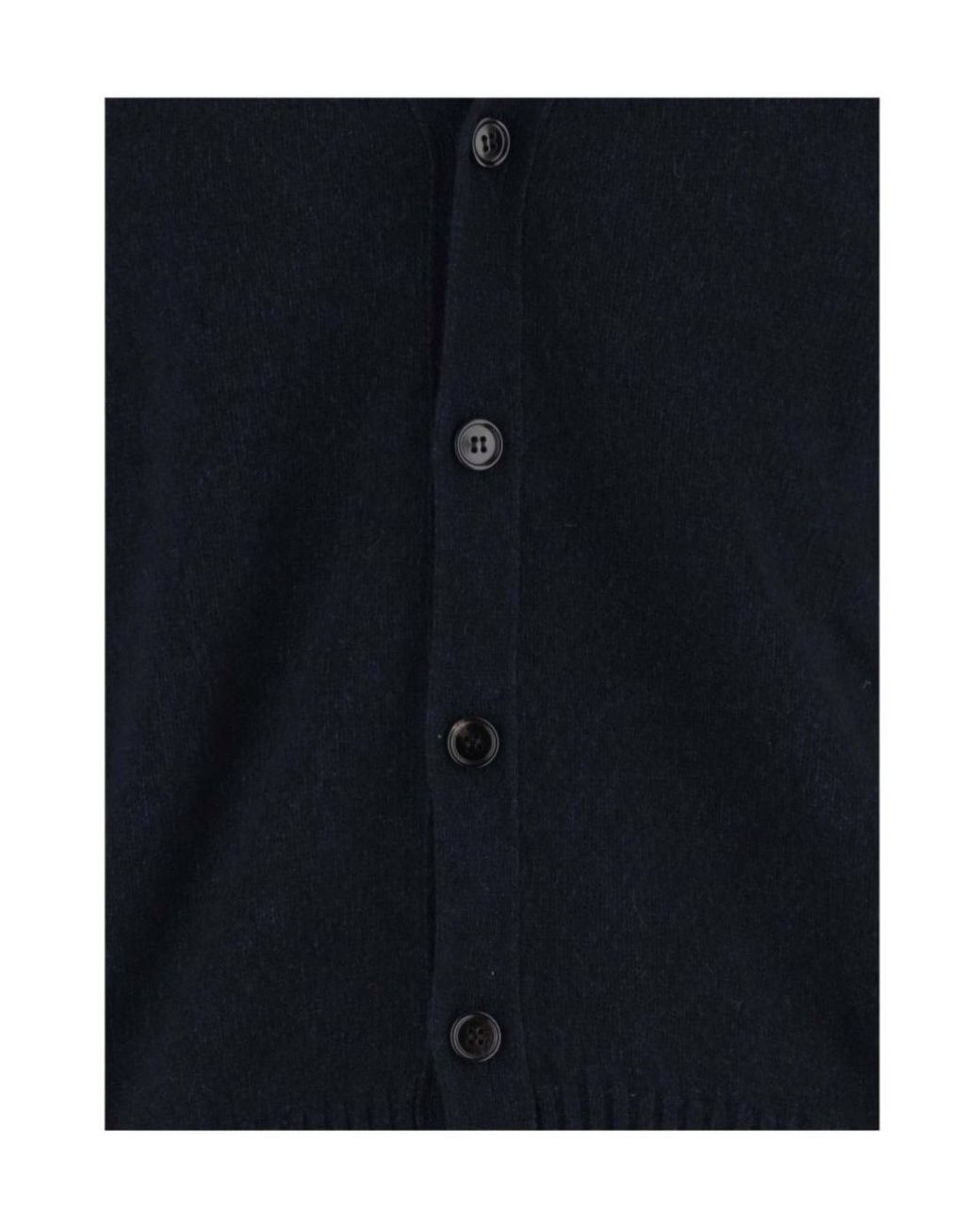 AMI Blue V-Neck Buttoned Cardigan for men
