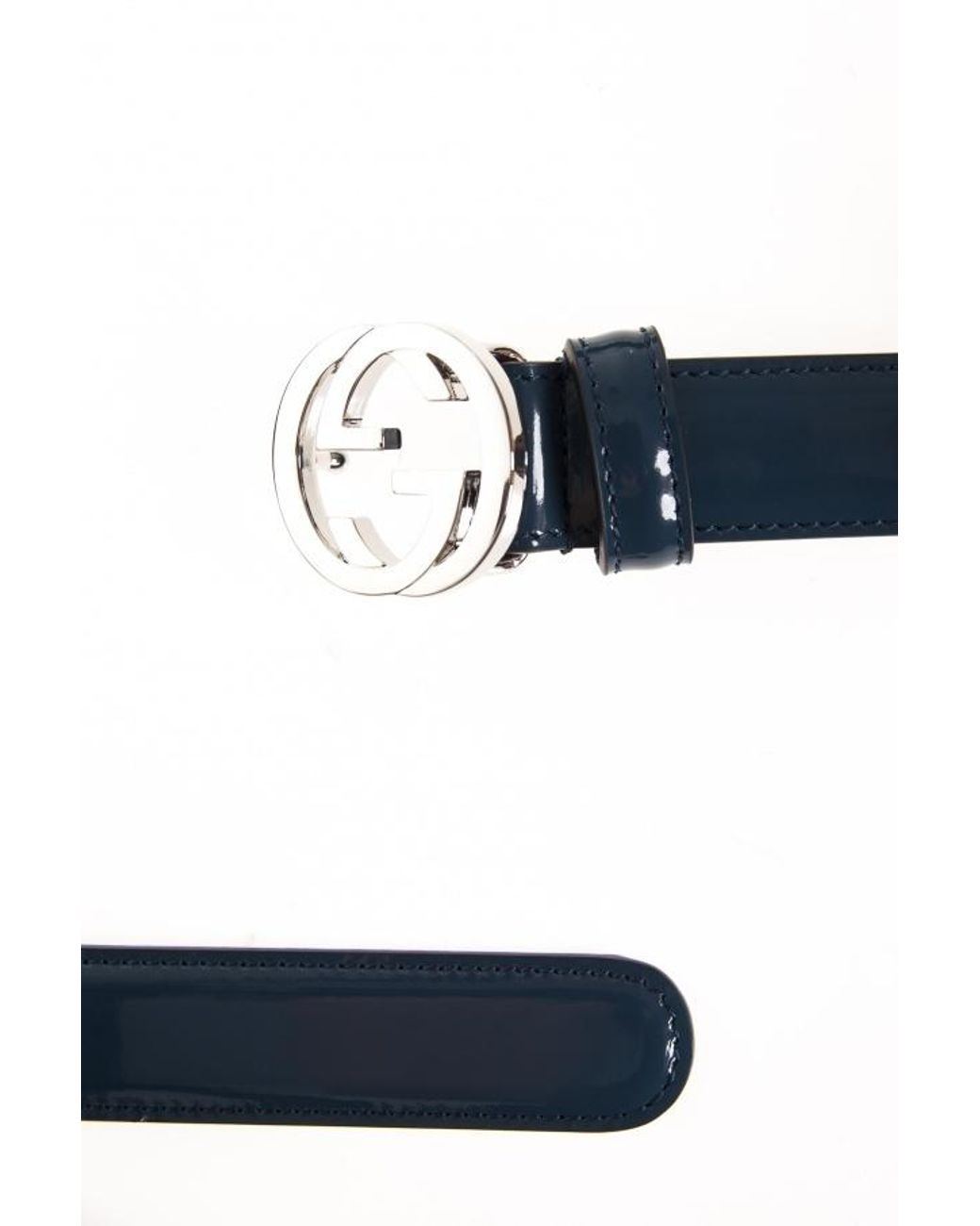 Gucci Blue Interlocking Waist Belt