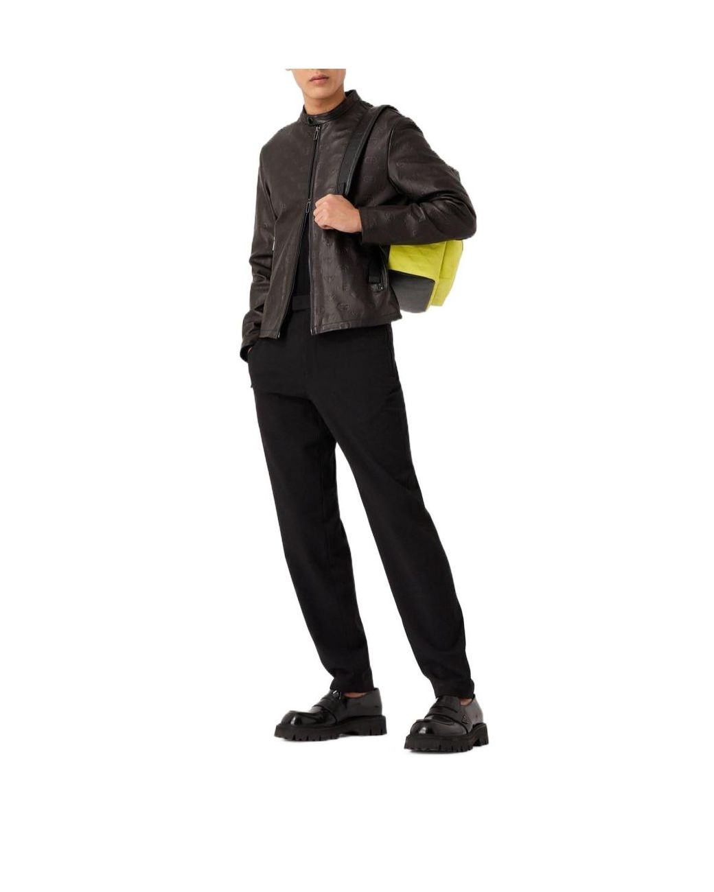 Emporio Armani Black Casual Trousers for men