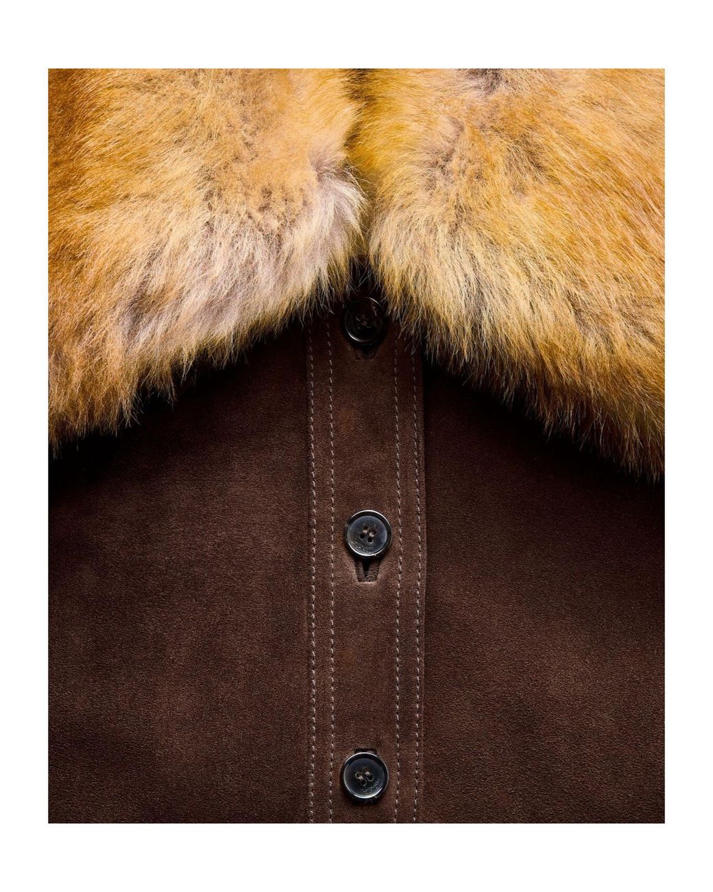 Saint Laurent Brown Belted Button-Up Jacket