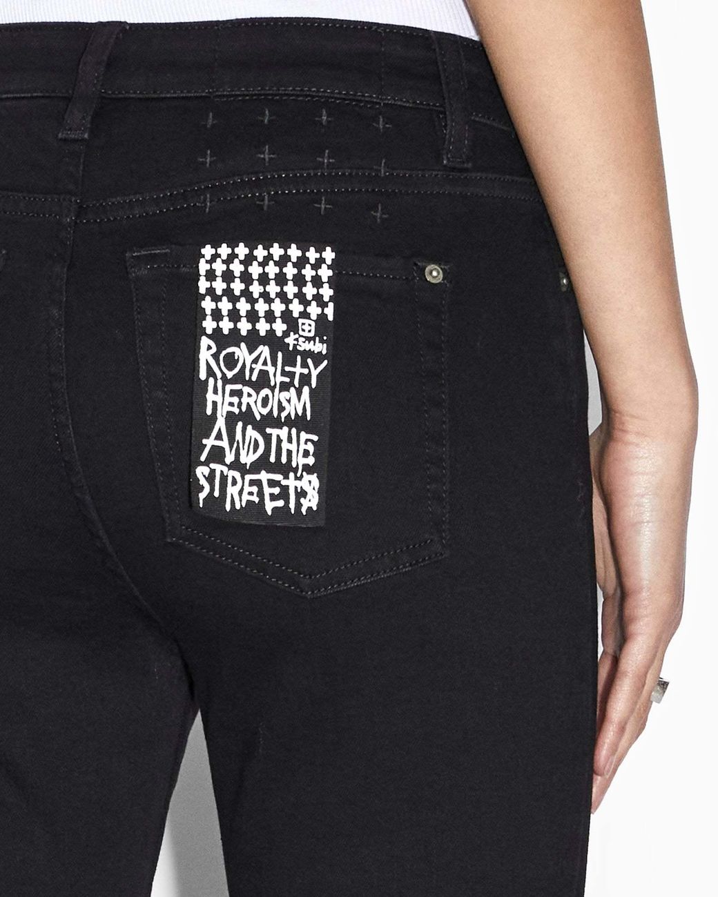 Ksubi Black Spray On Cropped Jeans