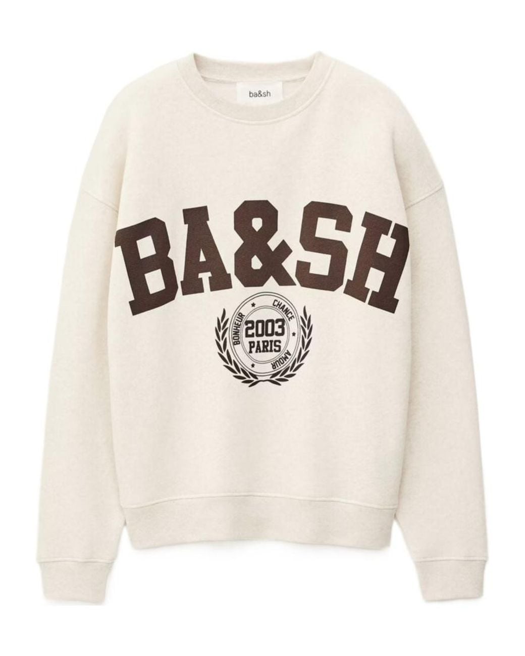 Ba&sh Natural Logo Crewneck Sweatshirt