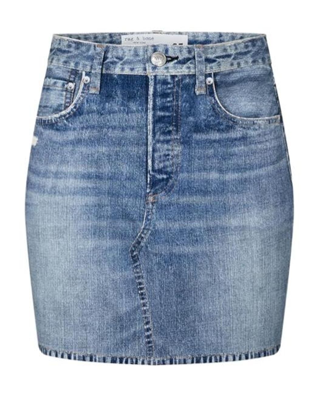 Rag & Bone Blue Multi-Pocket Skirt