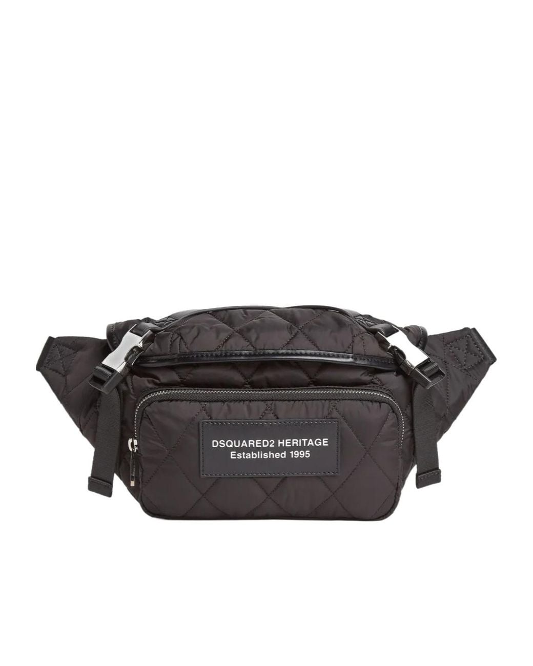 DSquared² Black Heritage Belt Bag for men