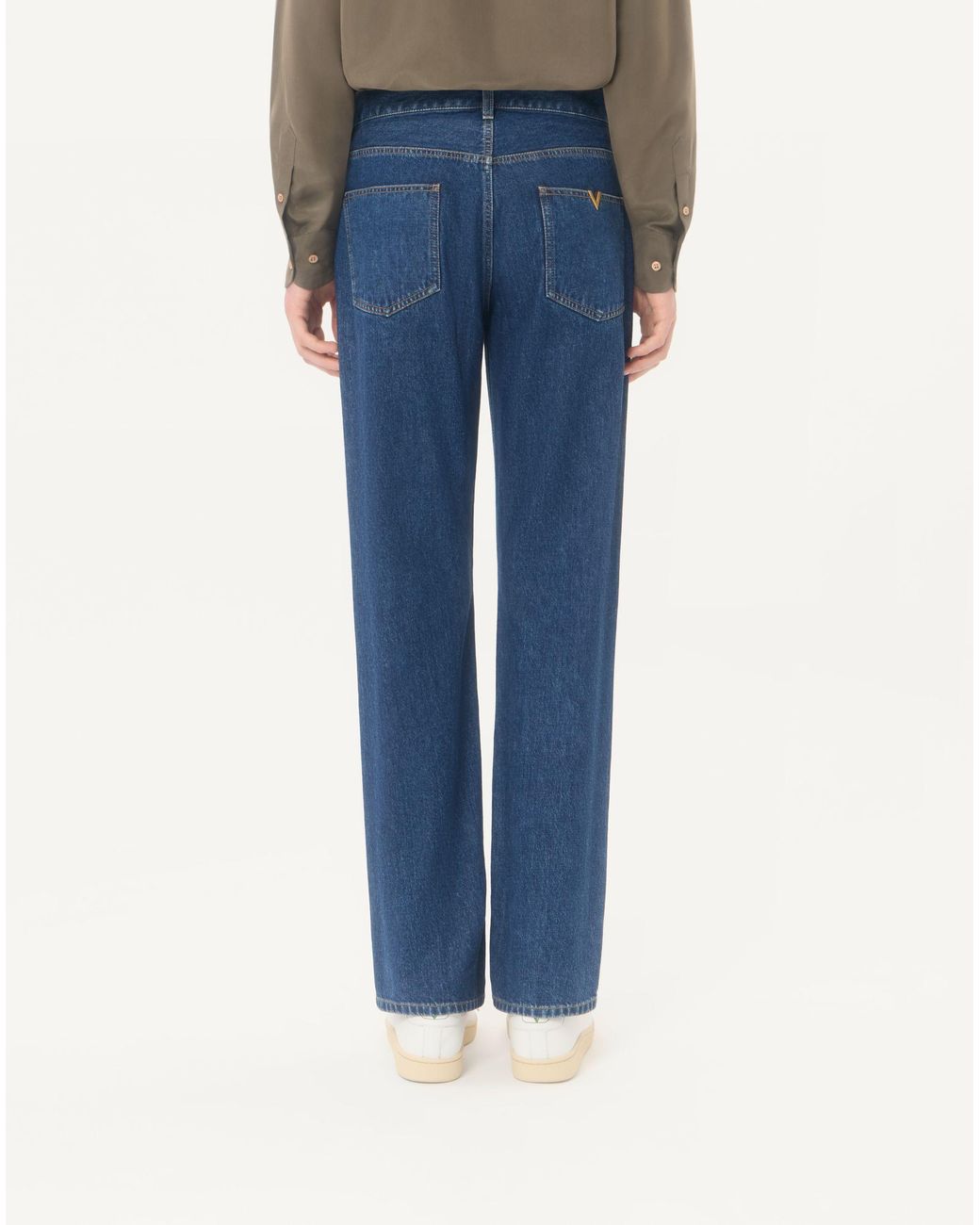 Valentino Blue Vgold Straight-Leg Jeans for men