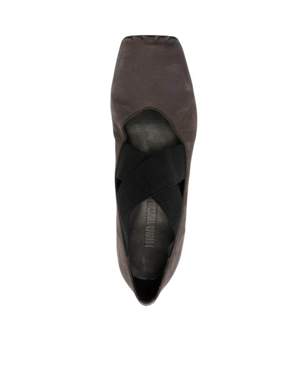 Uma Wang Black Square-Toe Ballet Flats