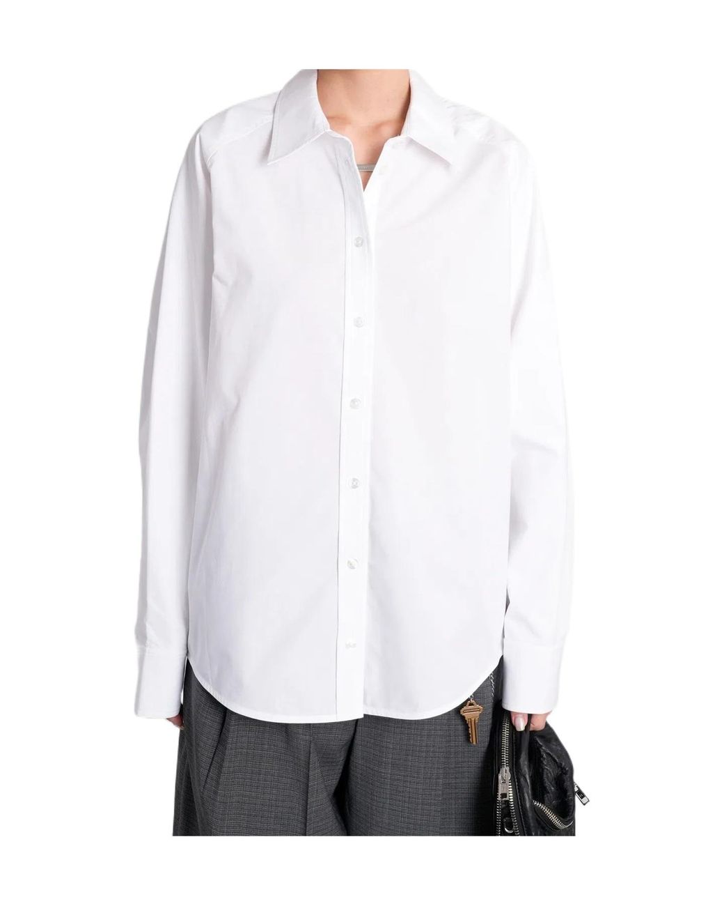 Alexander Wang White Long-Sleeved Oversized Shirt