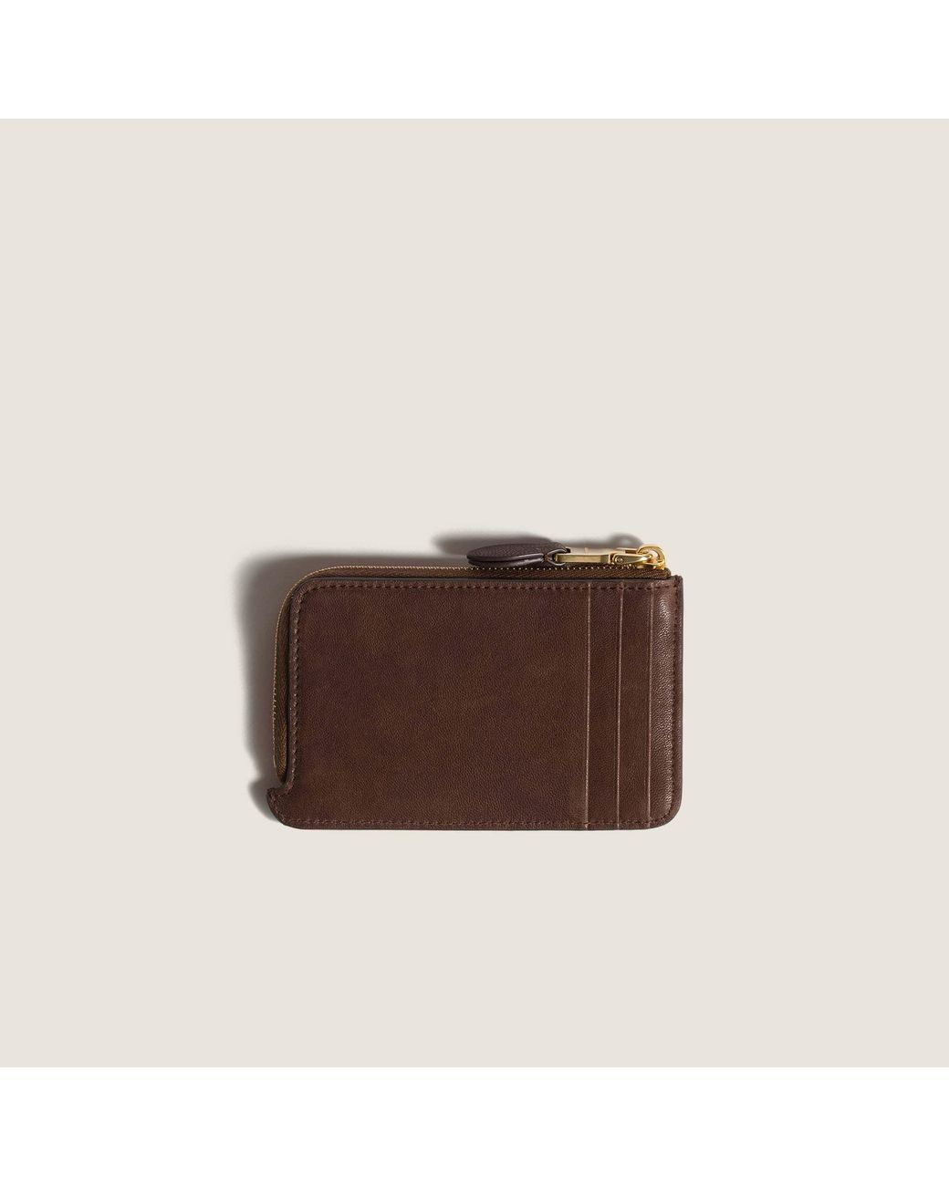 Miu Miu Brown Nappa Leather Envelope Card Holder