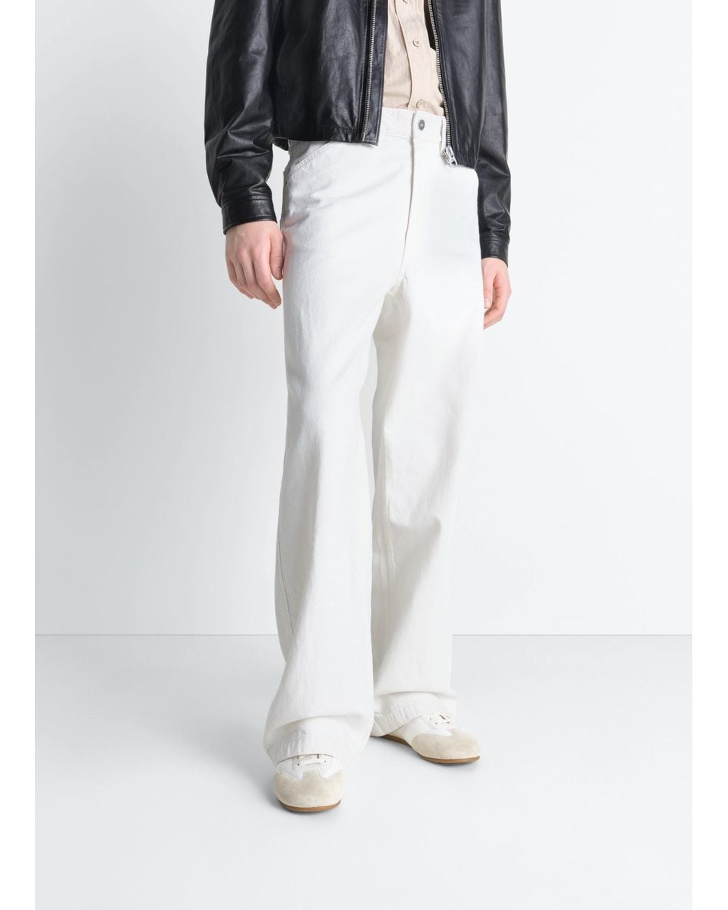 Lemaire White Low Top Lace Up Sneakers
