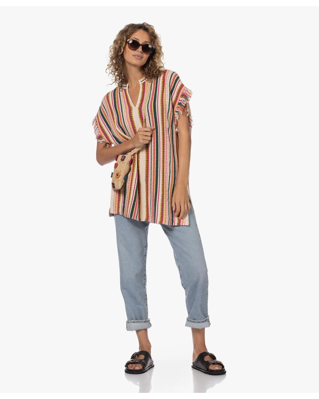 Vanessa Bruno Multicolor Short-Sleeved Sweater