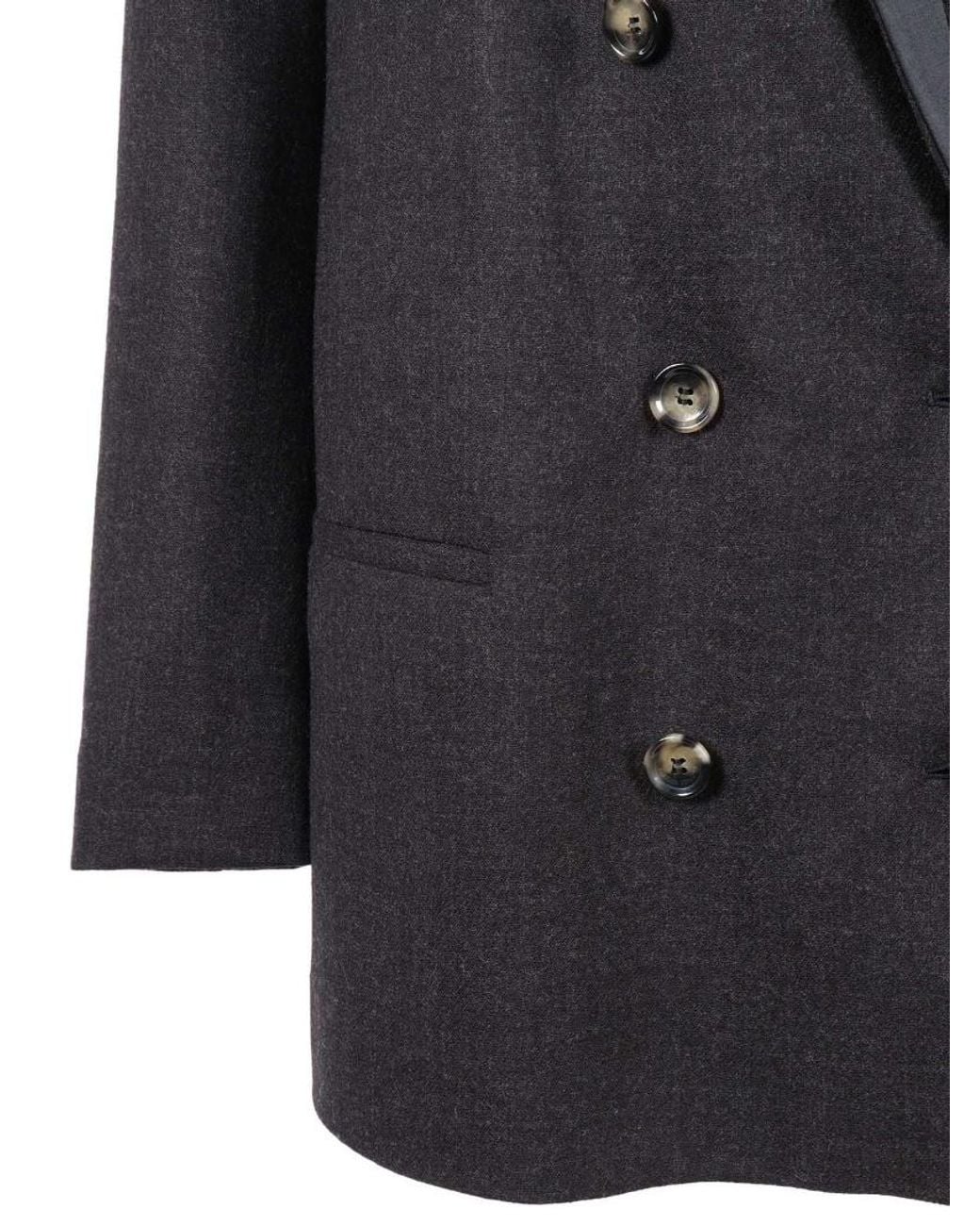Alberta Ferretti Black Lightweight Double-Breasted Blazer