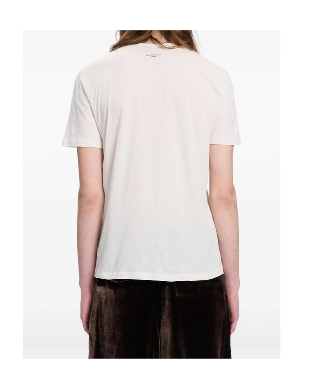Ann Demeulemeester White Graphic-Print T-Shirt for men
