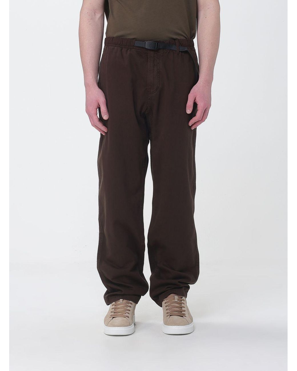 Gramicci Brown Relaxed Fit Belted Pants for men