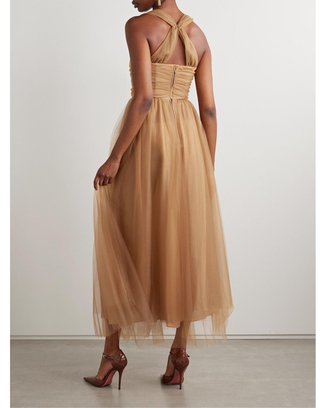Staud Natural Tulle Dress