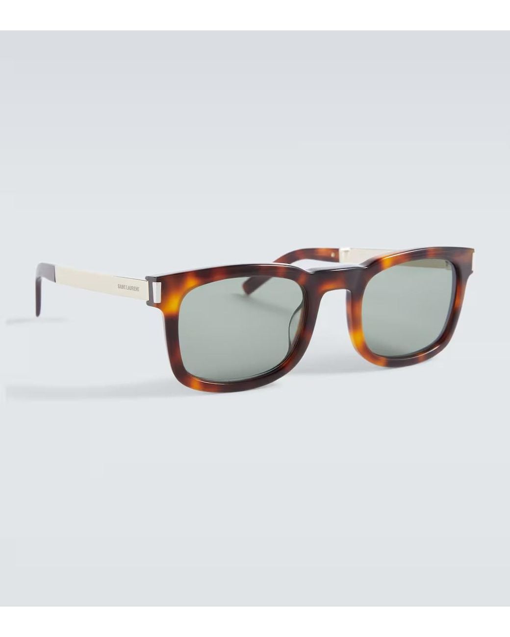 Saint Laurent Metallic Square Sunglasses for men