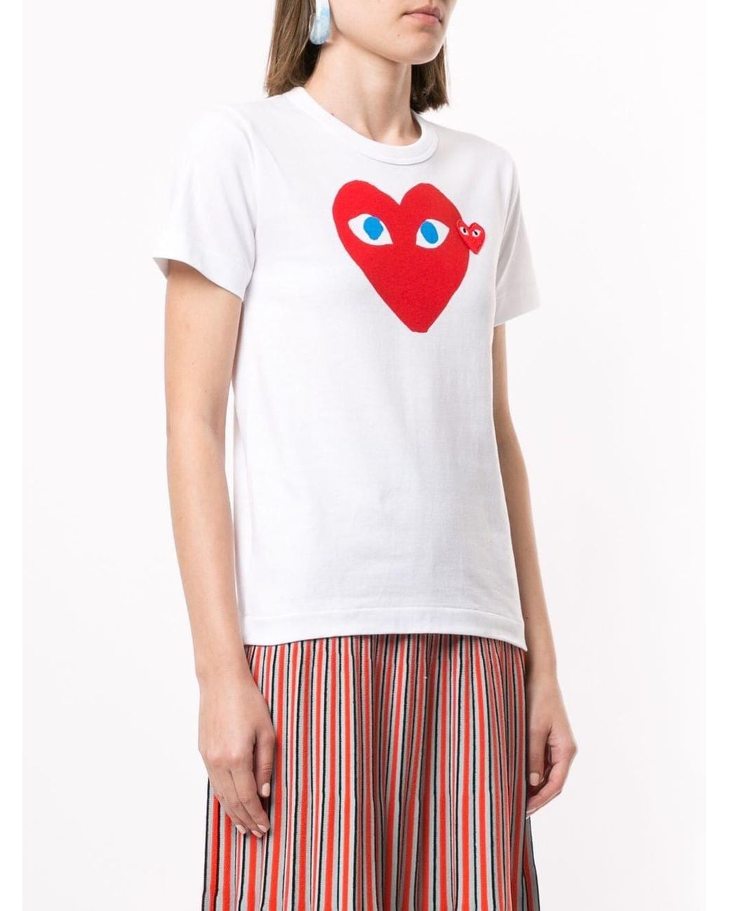 Comme des Garçons Red Heart Logo Appliqué T-Shirt