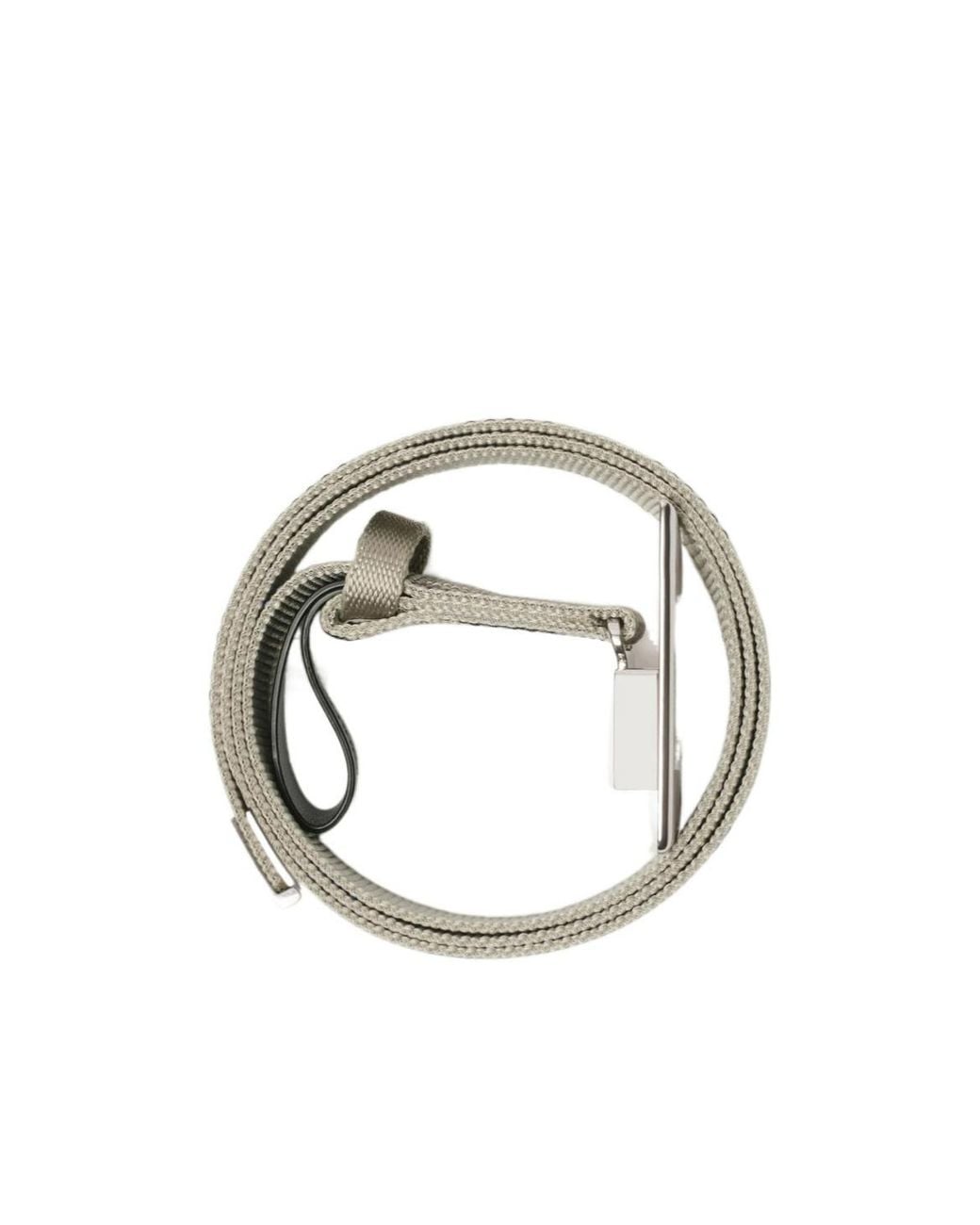 Burberry White Check Webbing Shield Belt