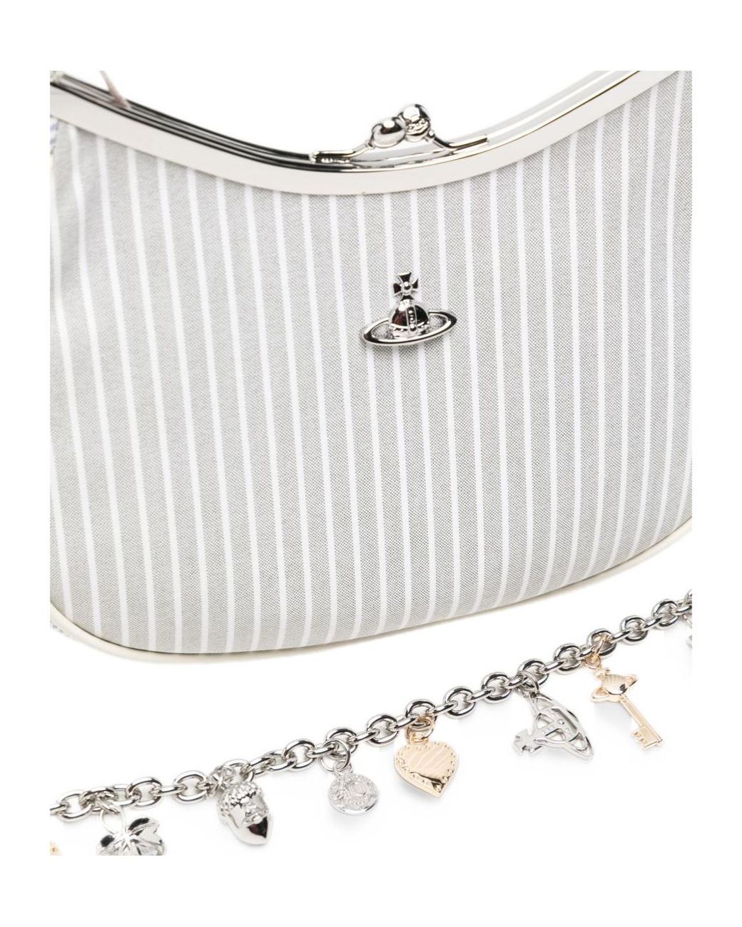 Vivienne Westwood White Charm Frame Shoulder Bag