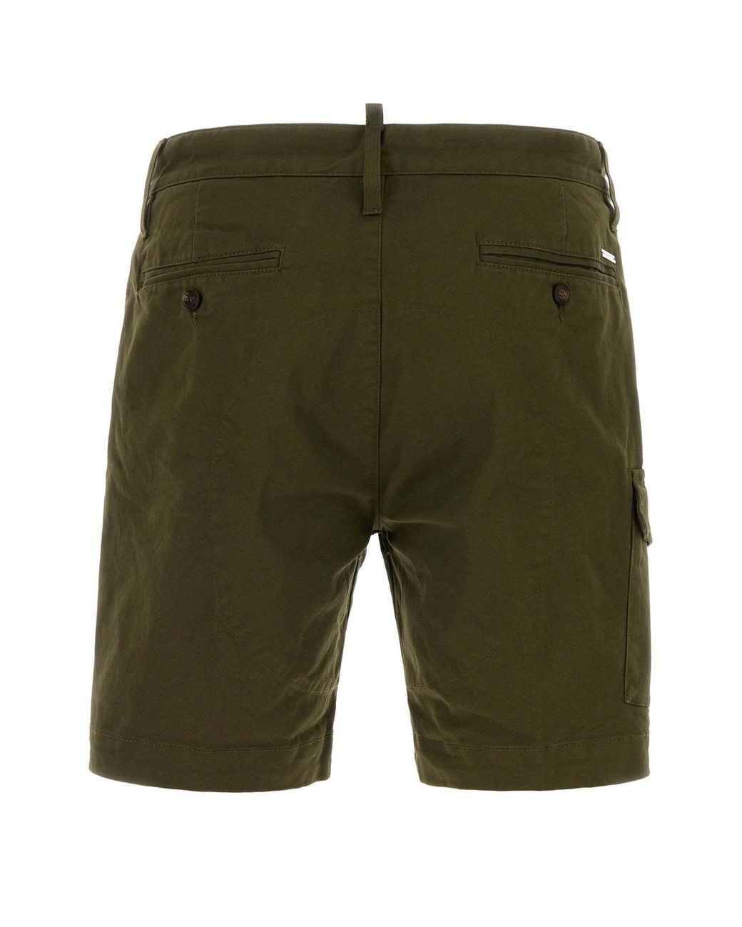 DSquared² Green Buttoned Cargo Shorts for men