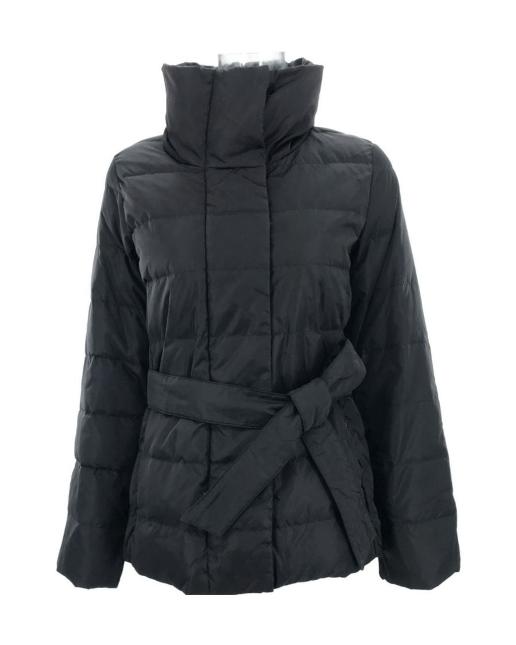 Weekend by Maxmara Black Long-Sleeved Lace Down Jacket