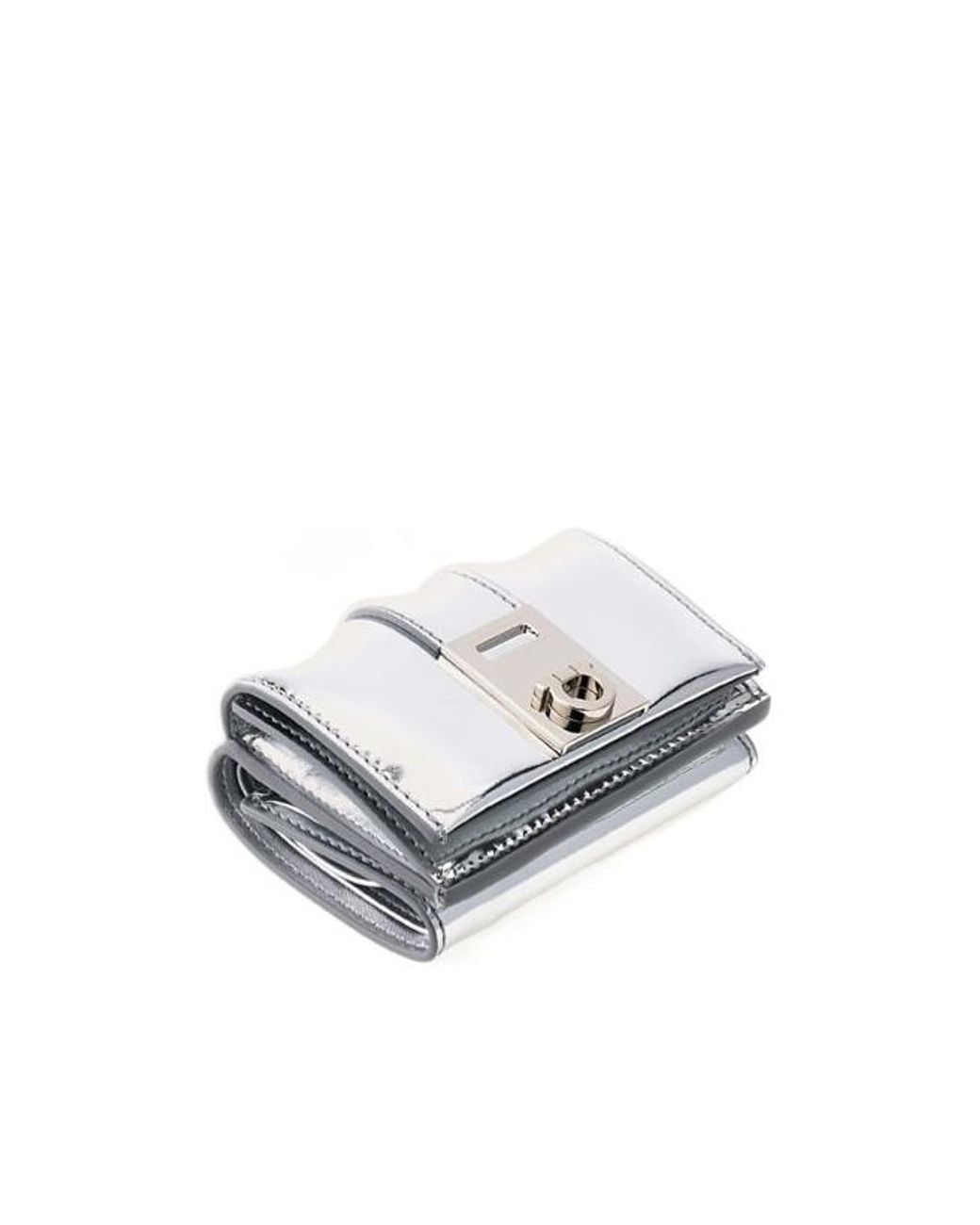 Ferragamo White Two-Color Hug Wallet