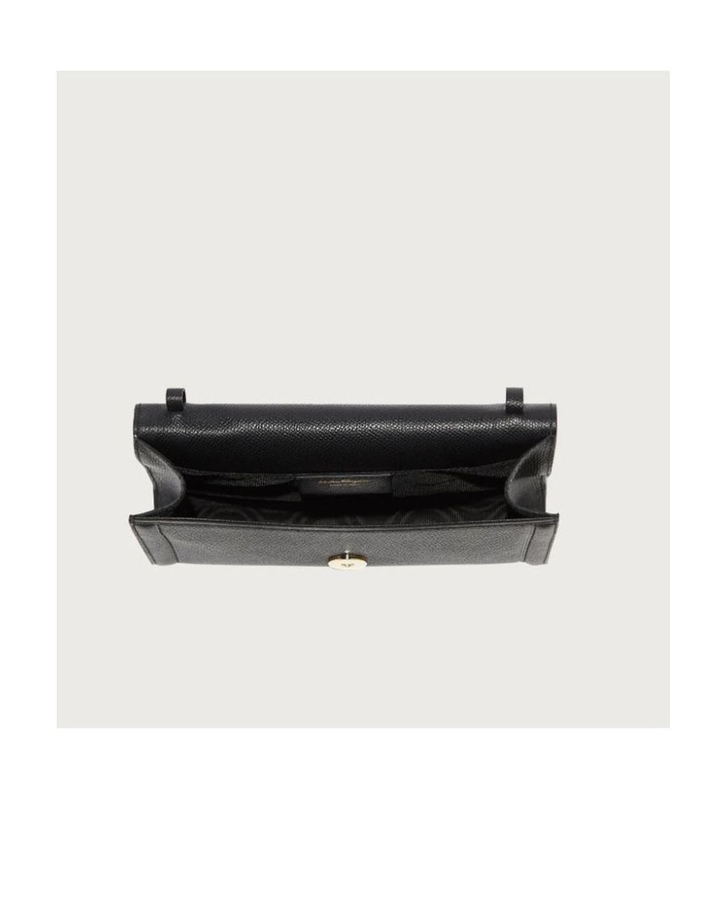 Ferragamo Black Mini Clutch Bag