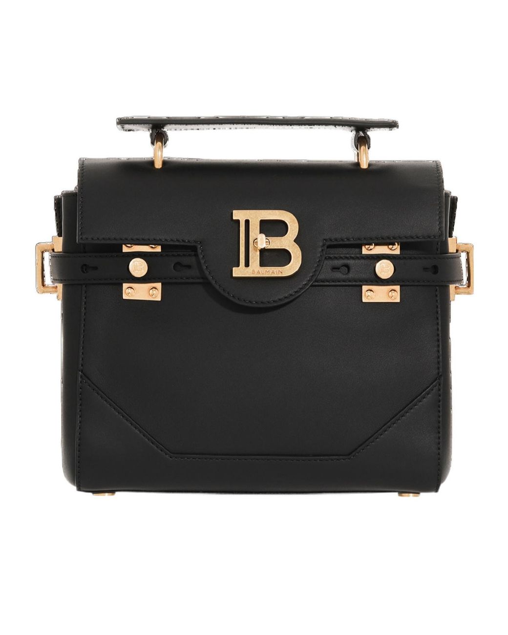 Balmain Black B-Buzz 23 Foldover Top Tote Bag