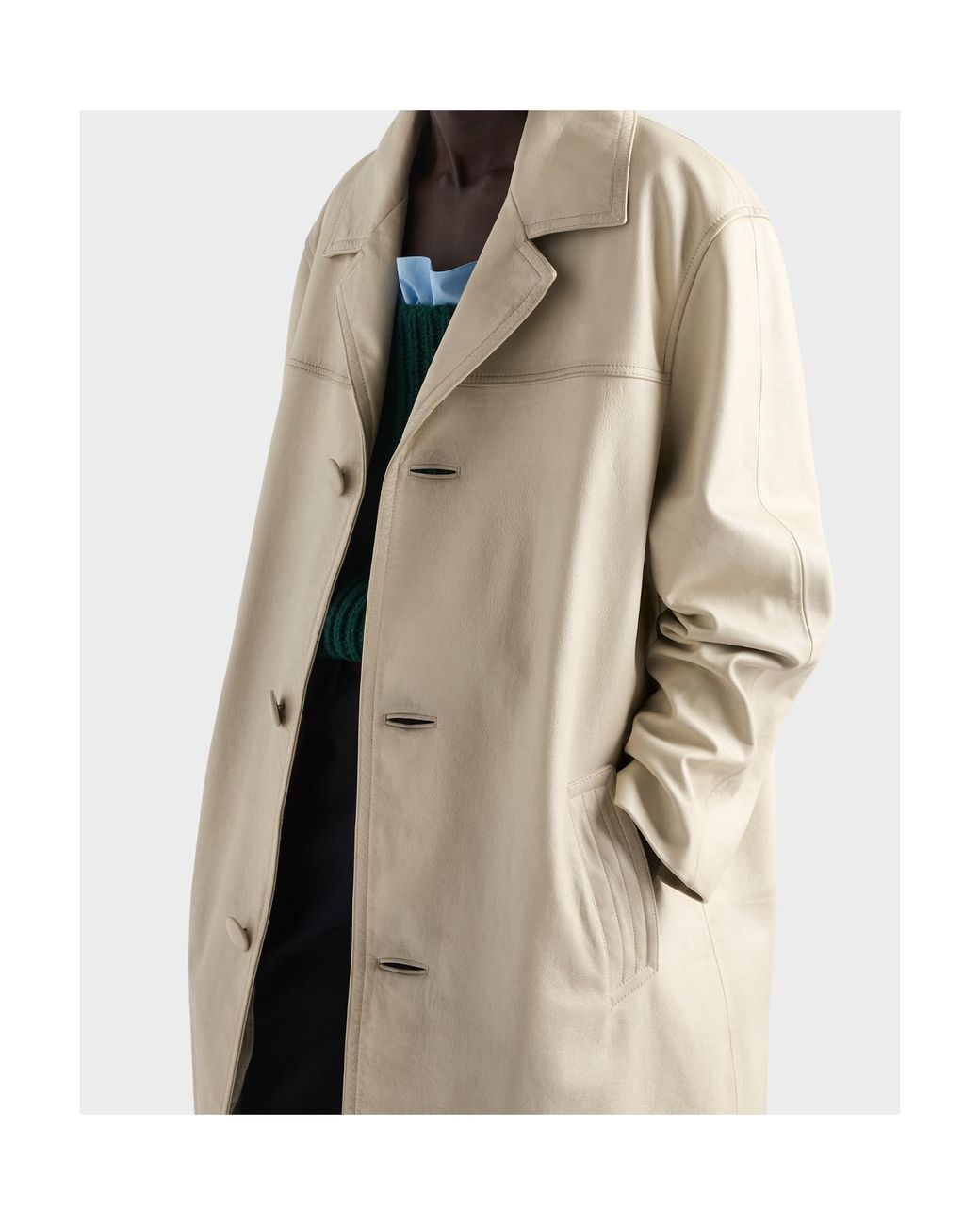 Prada Natural Leather Coat for men