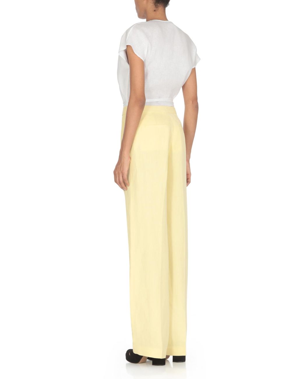 Fabiana Filippi Yellow High Waist Straight-Leg Trousers