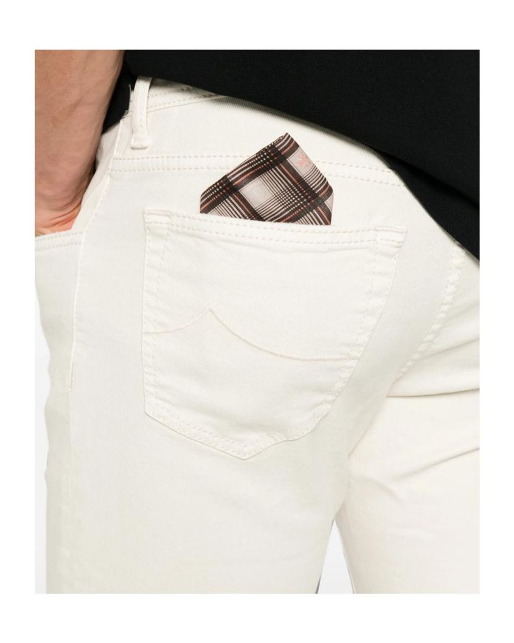 Jacob Cohen White Straight Jeans for men