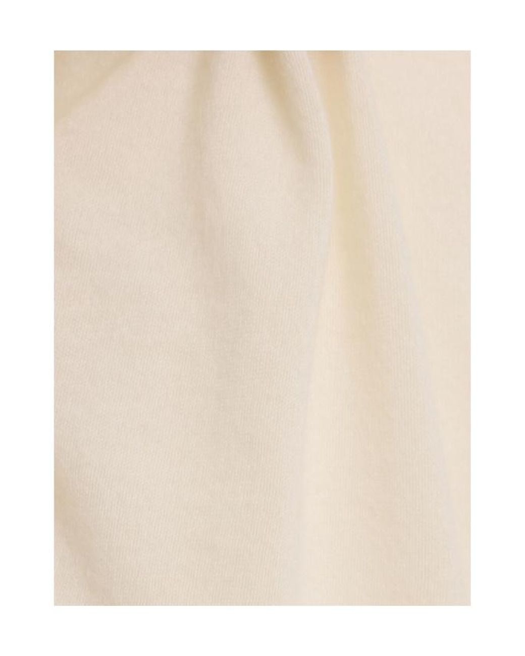 The Row White Lizzy Knit Turtleneck Cashmere Sweater