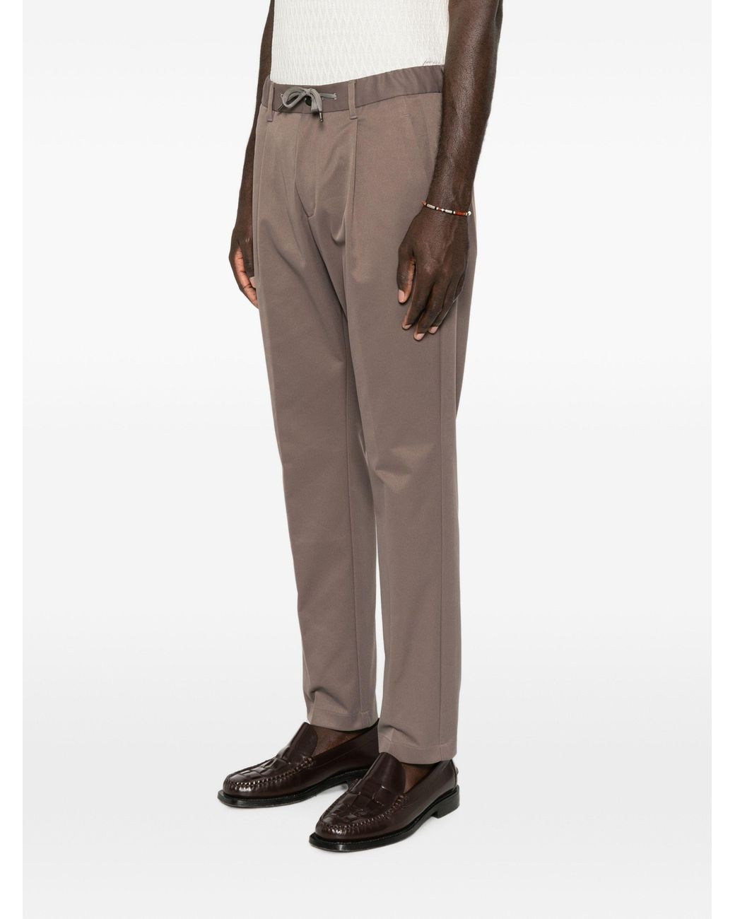 Herno Gray Logo Casual Pants for men