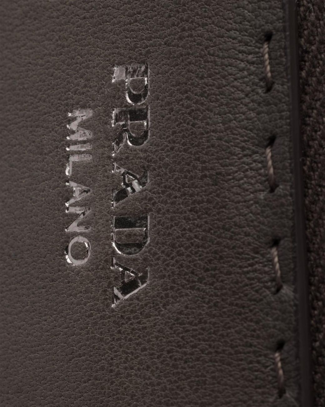 Prada Black Antiqued Leather Pouch for men