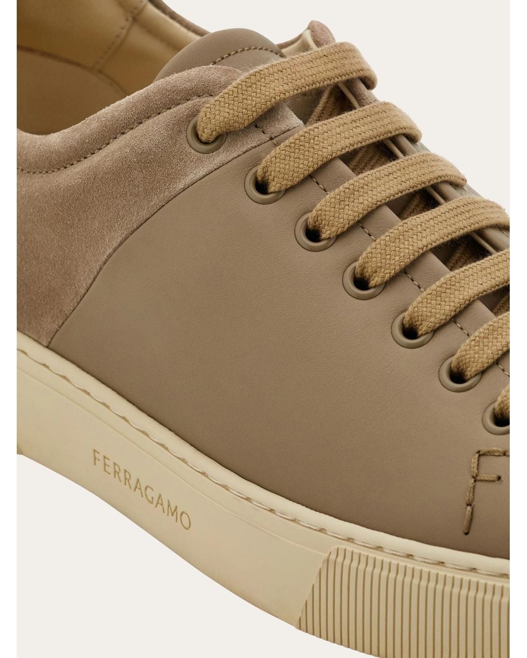Ferragamo Brown Low Cut Sneaker for men