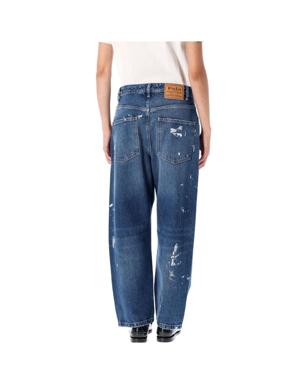 Polo Ralph Lauren Blue Distressed Tapared Jeans