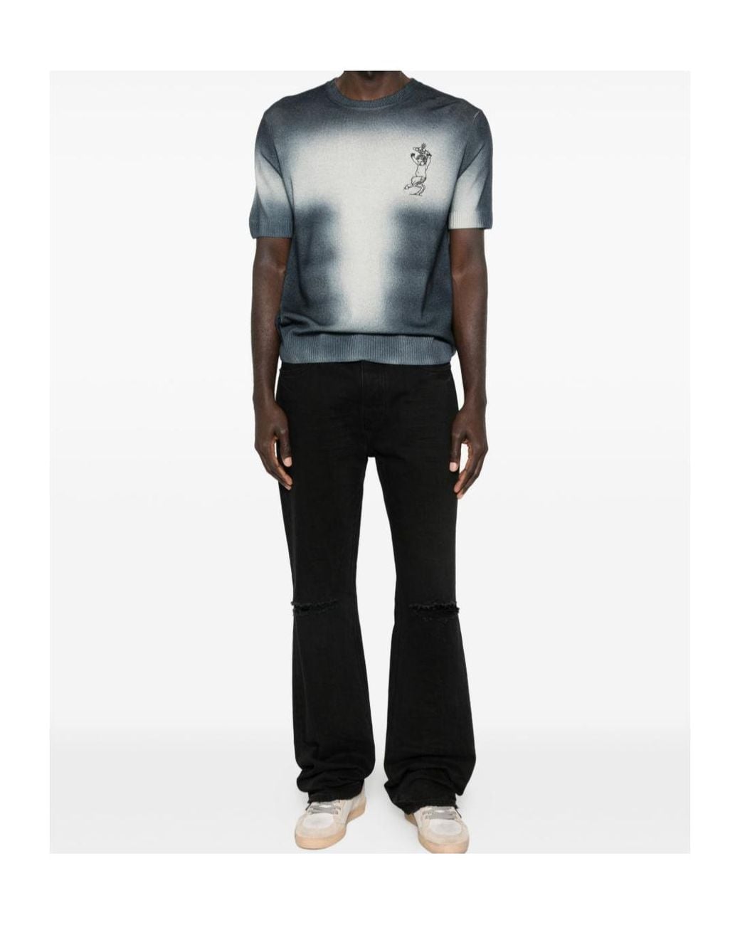 Vivienne Westwood Blue Pattern Graphic T-Shirt for men