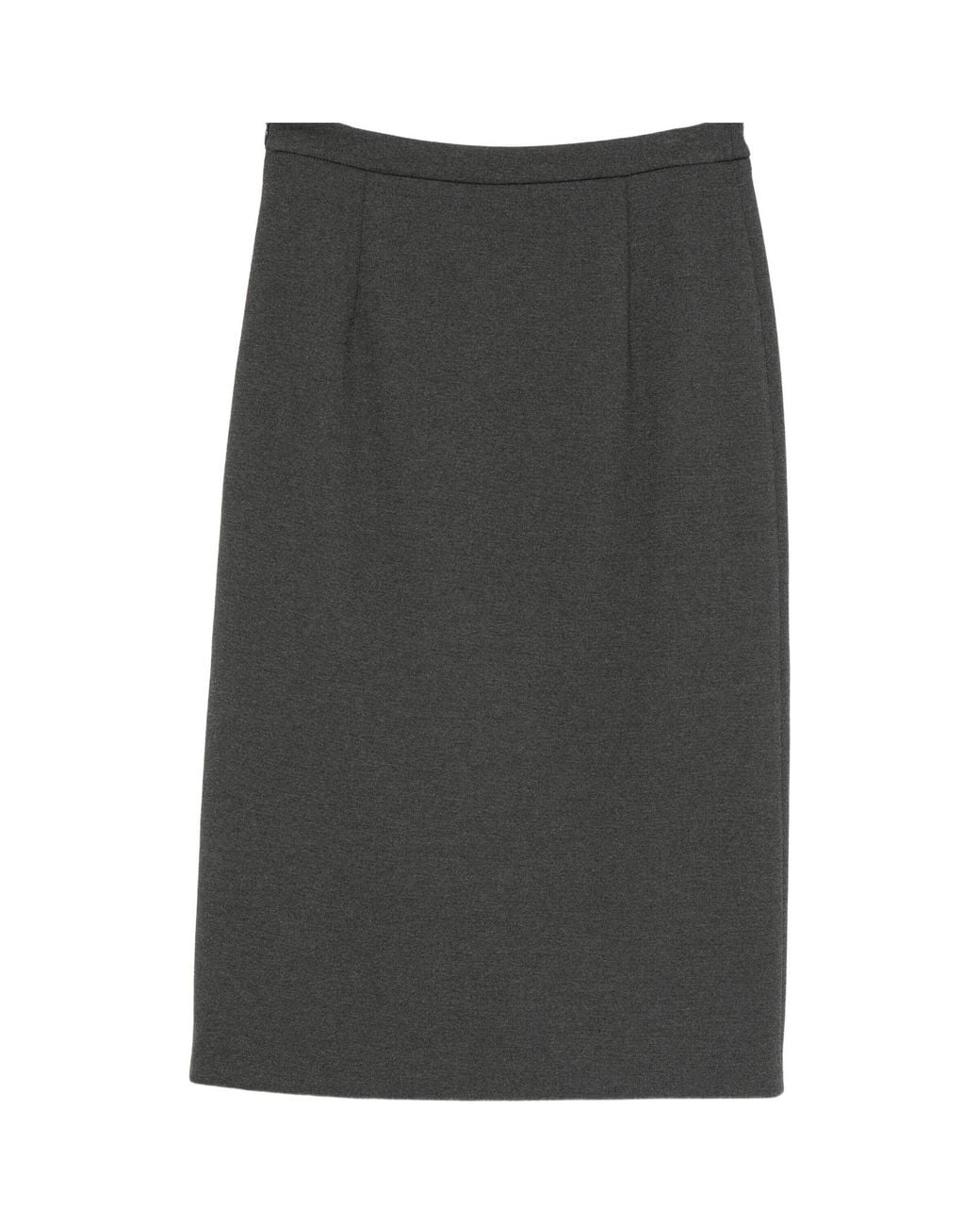 Semicouture Gray Rhinestone-Embellished Skirt