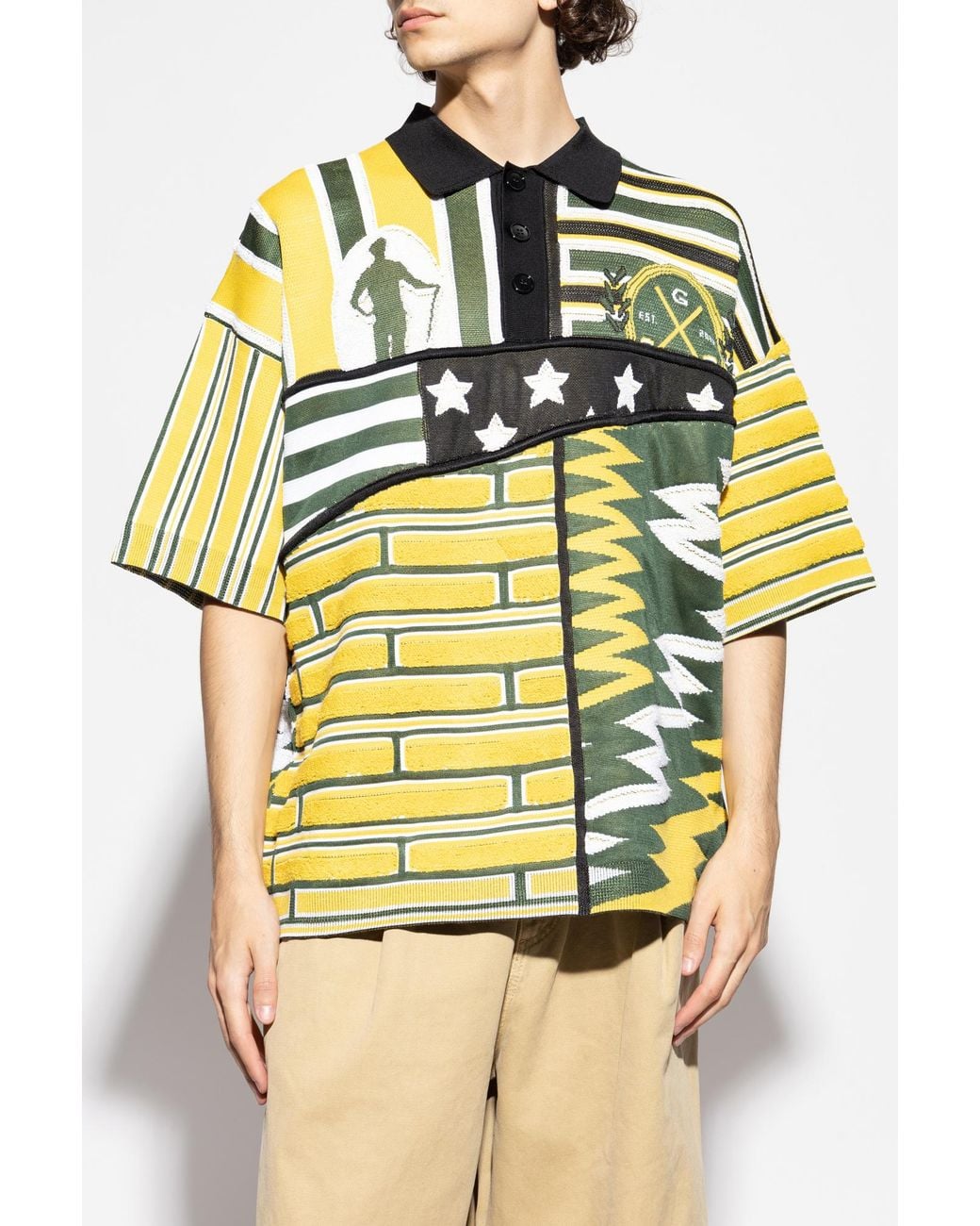 PDF CHANNEL Metallic Golf Polo Shirt for men