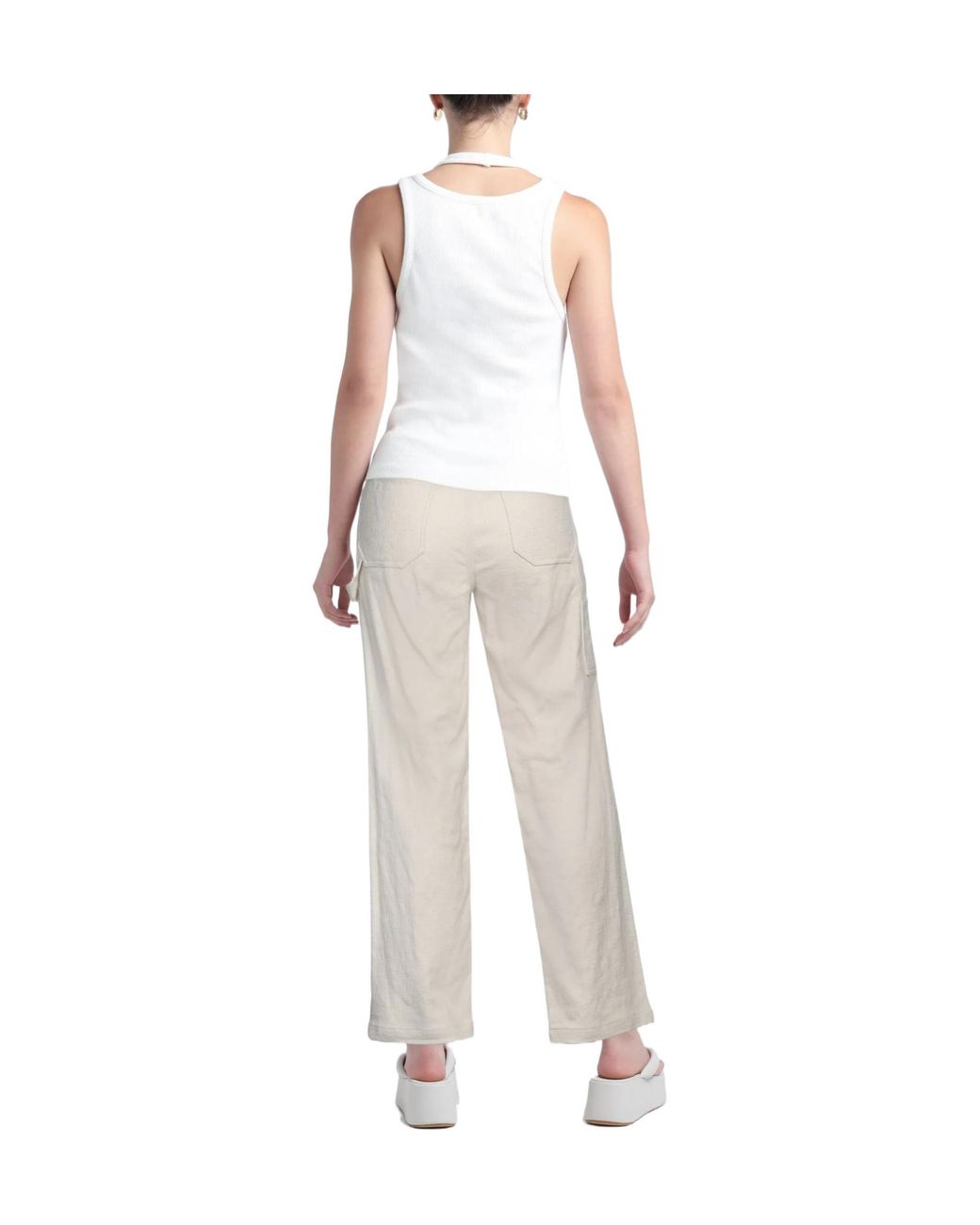 Rag & Bone White Solid Color Casual Trousers