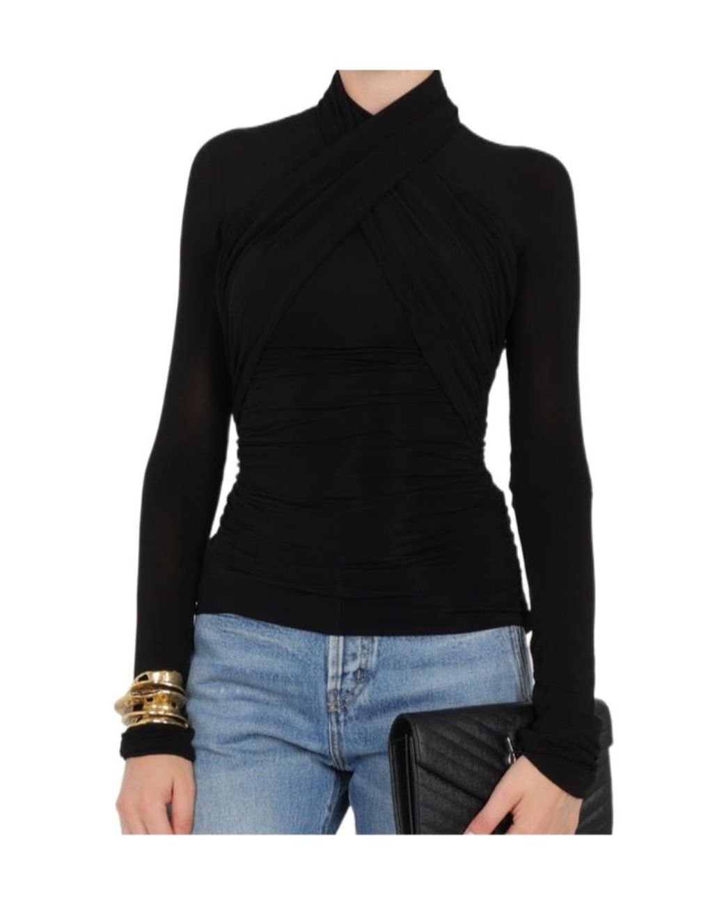 Saint Laurent Black Top With Logo