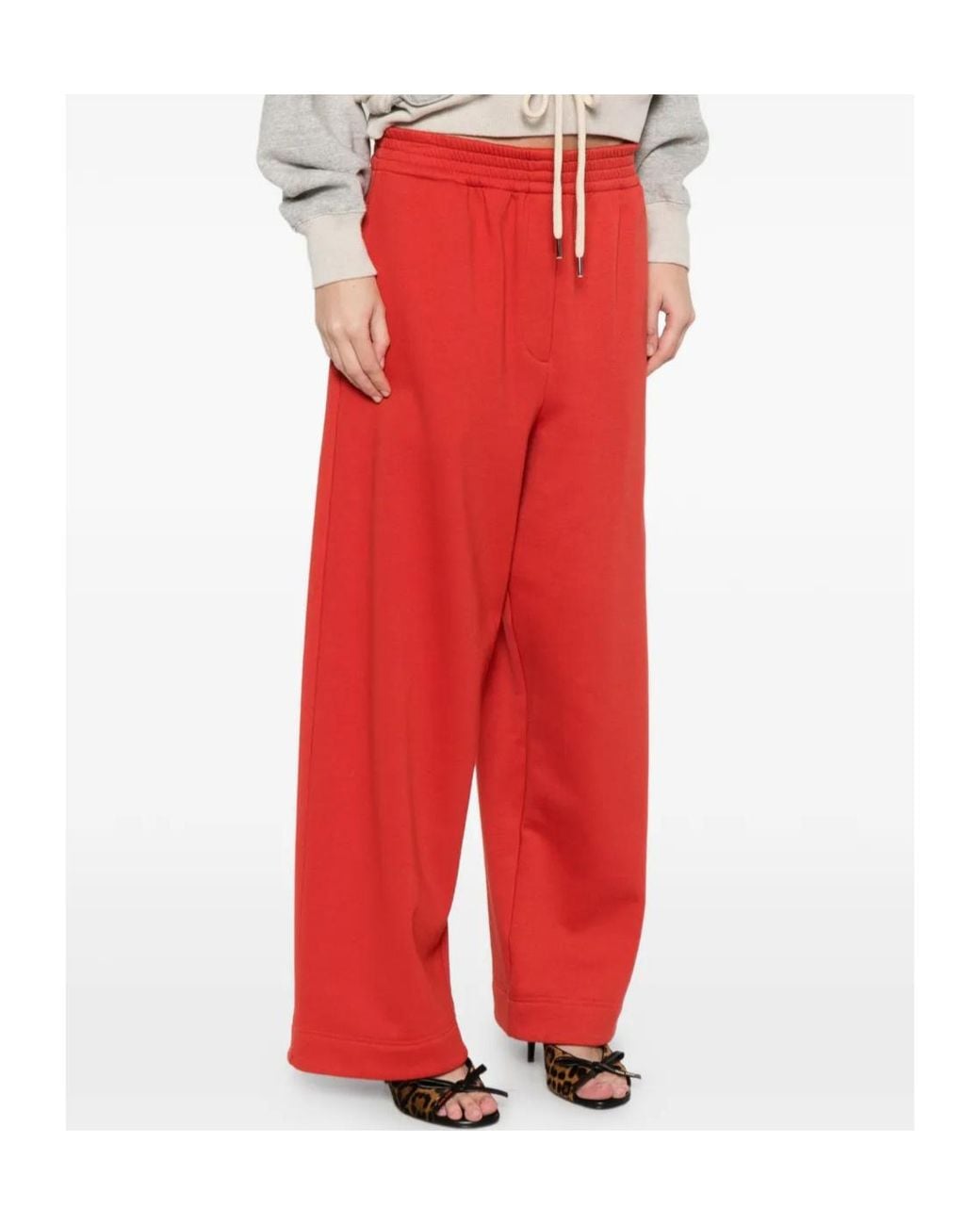 Magda Butrym Red Elasticated Trousers