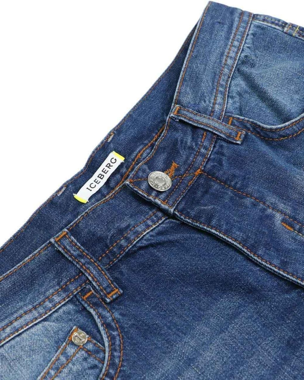 Iceberg Blue Straight Jeans for men