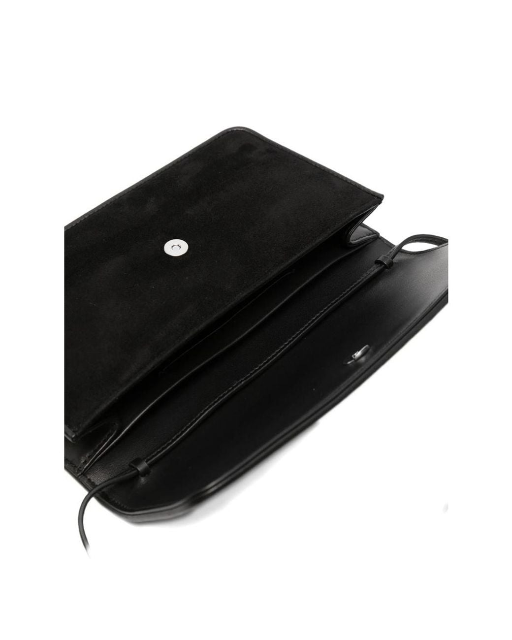 The Row Black Nancy Flap-Closure Shoulder Bag