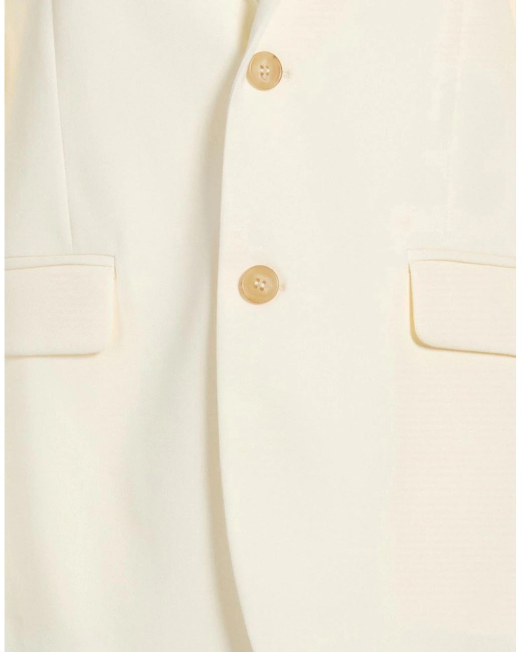 MM6 by Maison Margiela White Slim Fit Single-Breasted Blazer
