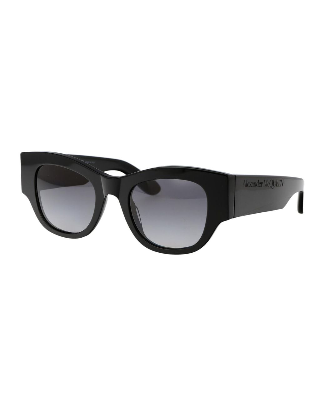 McQueen Black Eyewear Square Frame Sunglasses