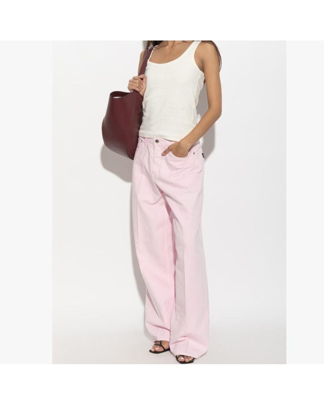 Haikure Pink Bethany Wide-Leg Jeans