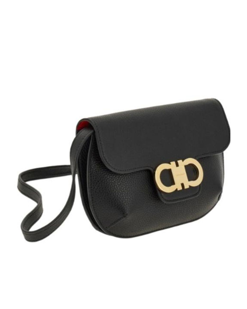 Ferragamo Black Ferragamo Logo Plaque Crossbody Bag