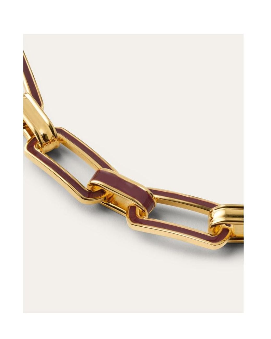 Loro Piana Metallic Link Chain Necklace