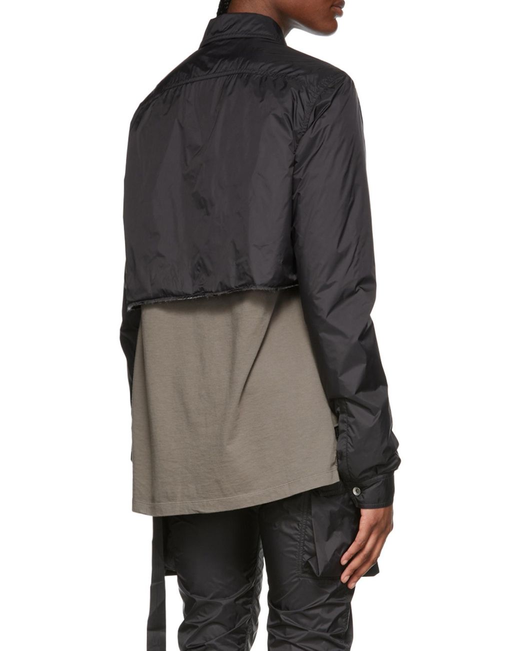 Rick Owens Black Short Ribbon Casual Jacket