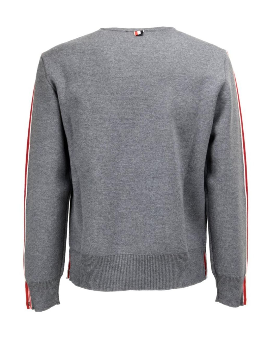 Thom Browne Gray Round-Neck Sweater for men